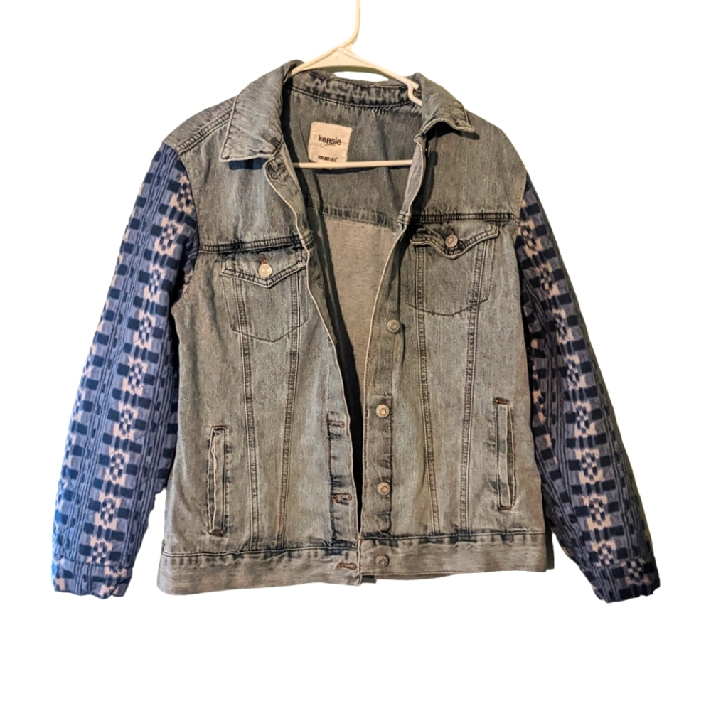 Kensie Mixed Media Denim Jacket Small